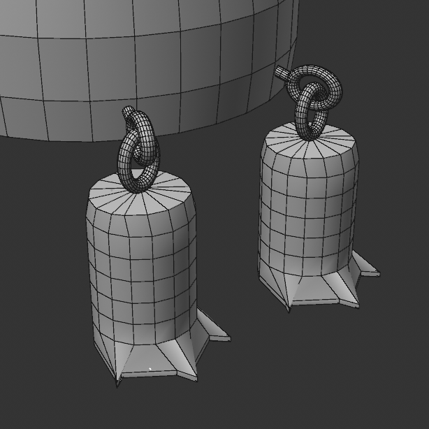 I used the cube sculpting technique as seen in the Totadile tutorial on the snowglobe's feet! Looks pretty nice, but it was really overwhelming to manage all those points...