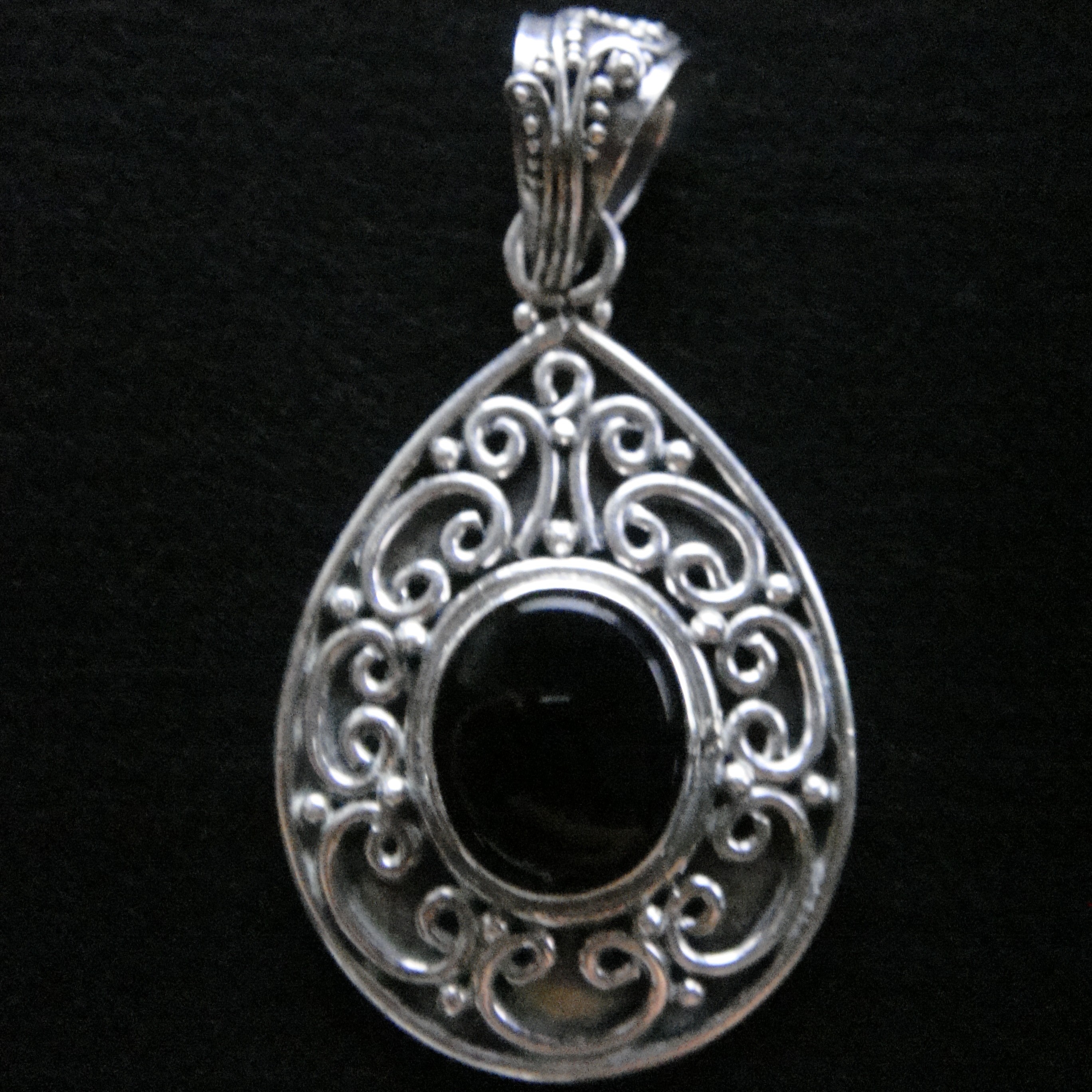 A close-up shot of the pendant my mom gave me.