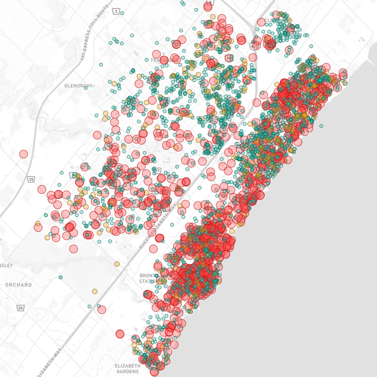 Bivariate map tutorial part 2, coyote sightings, encounters, and approaching. This is how the initial map looked.