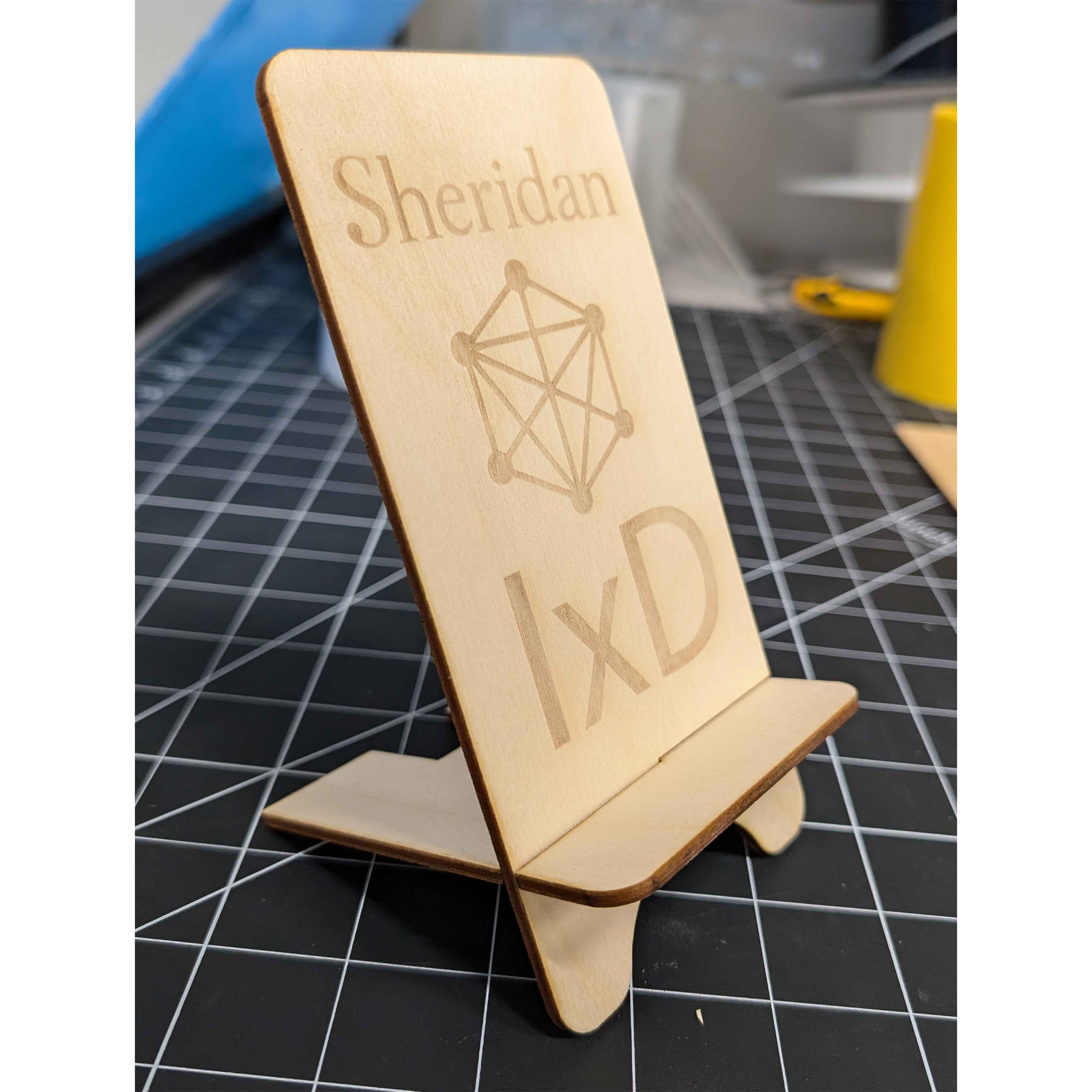 Sheridan IXD phone stand constructed!