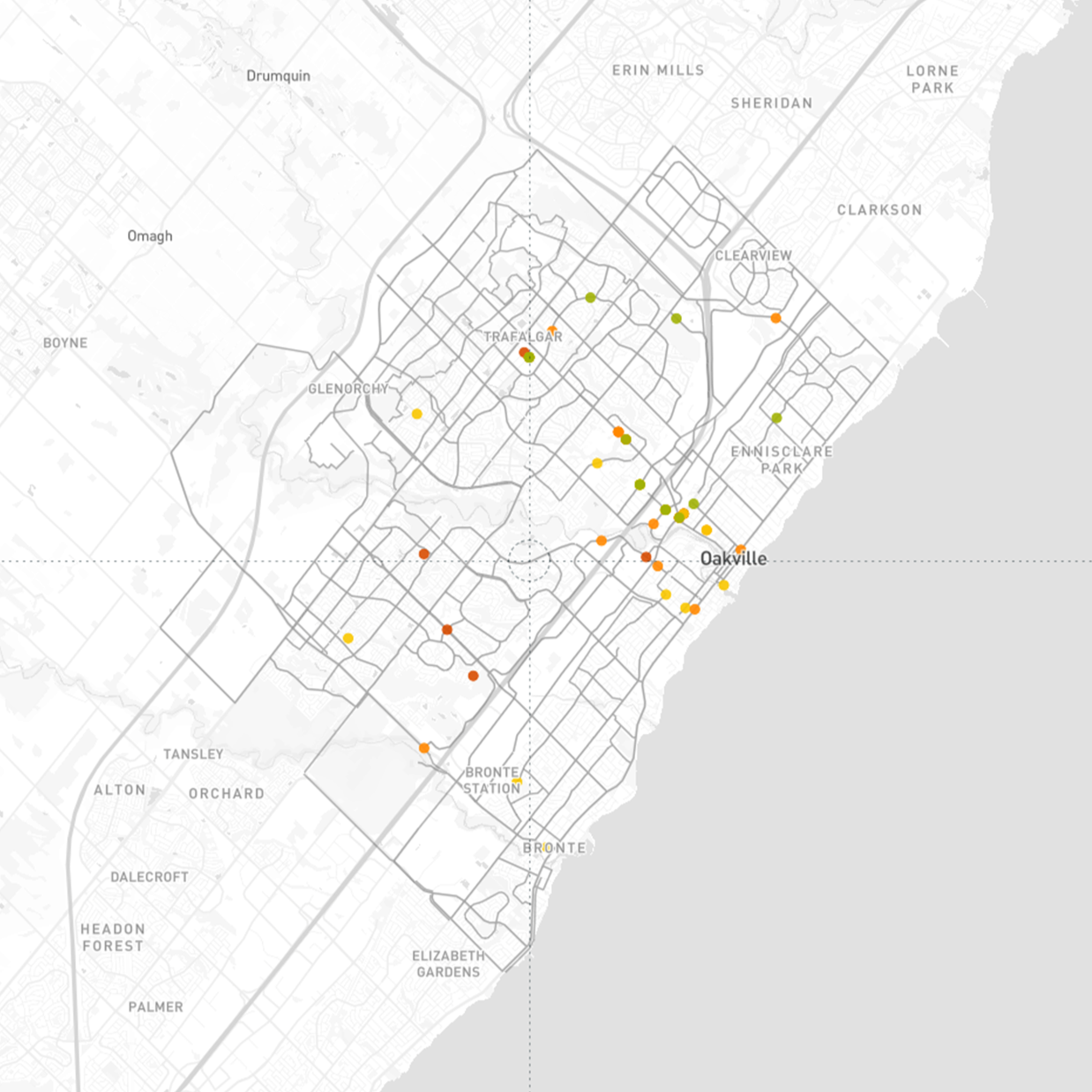 Made the dots a bit larger, but still didn't like how they blended in with the routes.