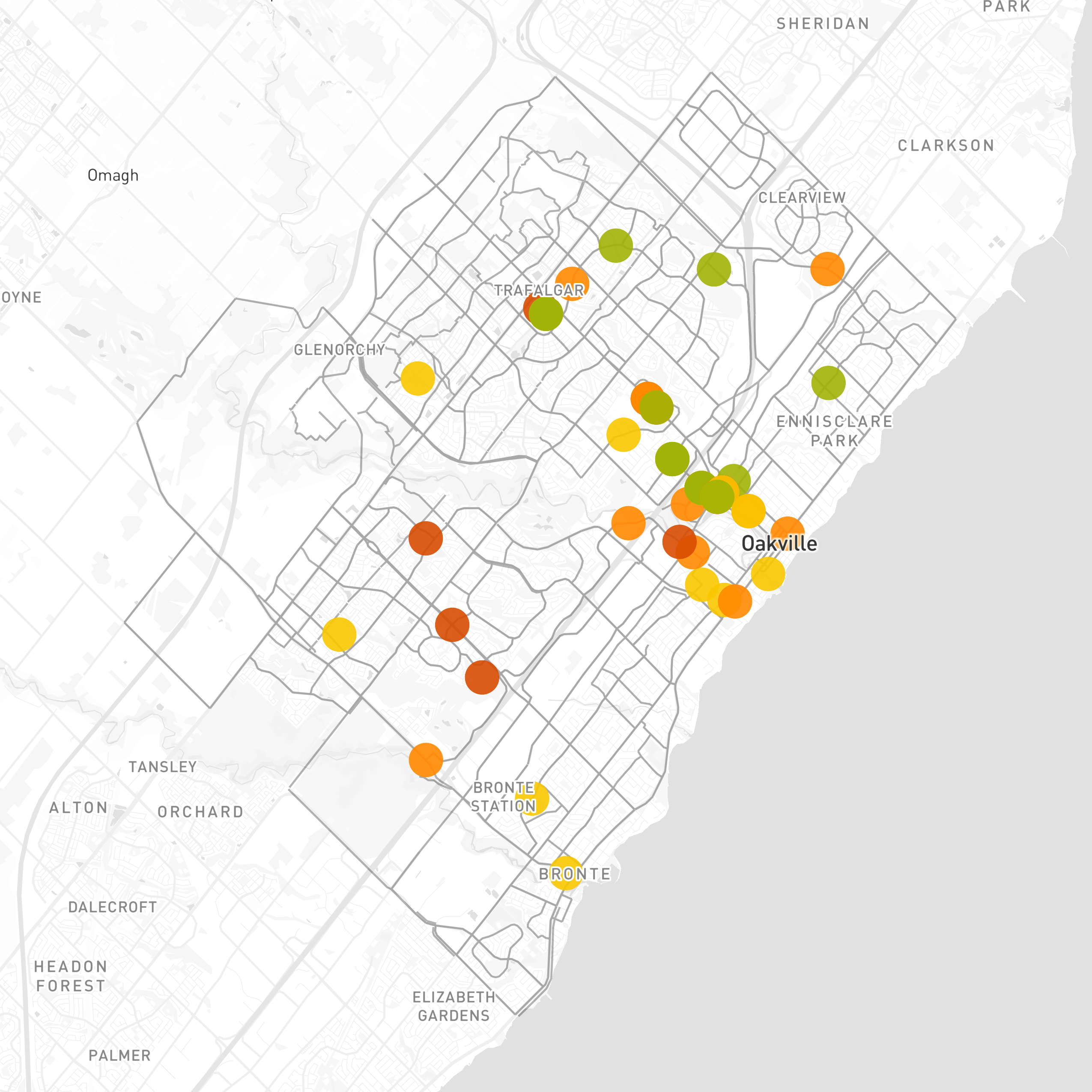 Maintained size, but lowered opacity a little. This was my final choice for the dots.
