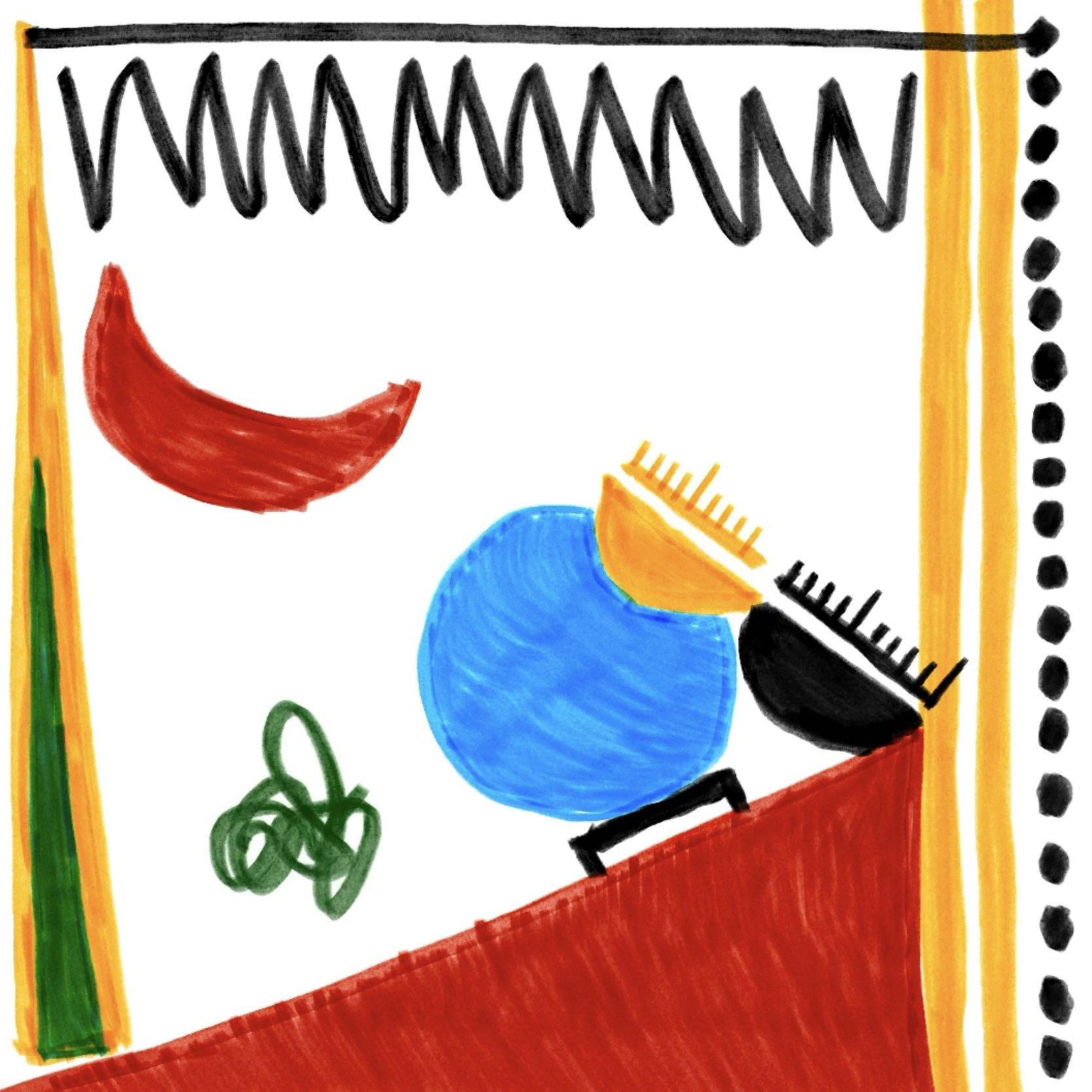 I noticed the random negative space on the left, so I wondered if I should fill it, but then I realized the &ldquo;friends you'd bring on vacation&rdquo; lines would go there anyway.