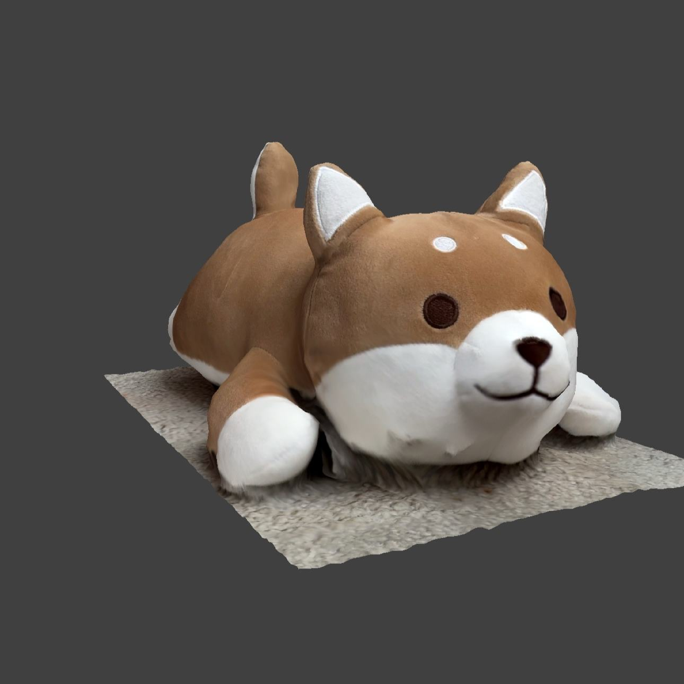 Ugh, he fused with the carpet &lpar;the reference photos were taken retroactively, so he got scanned on the carpet instead of the boxes&rpar;.