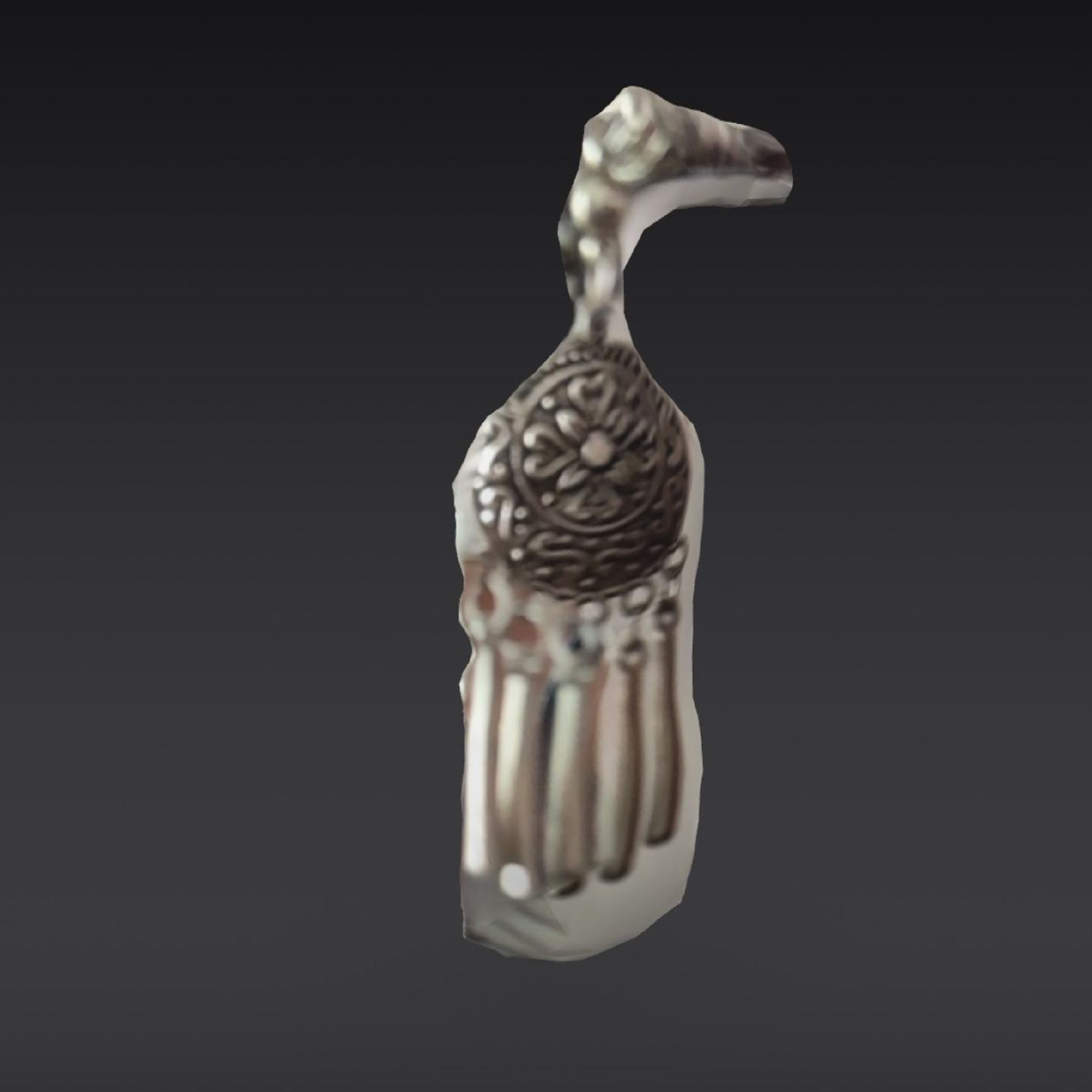 I tried scanning my original shashtenge jewelry that I modelled in the first project. It lost all of its definition.